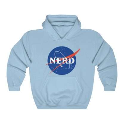 NASA "Nerd" unisex hoodie - sky-blue