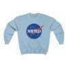 NASA "Nerd" unisex sweatshirt - sky-blue