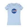 Sky-blue NASA "nerd" women's t-shirt