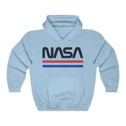 Retro style NASA unisex hoodie - sky-blue