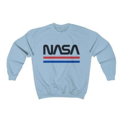 Retro style NASA unisex sweatshirt - sky-blue