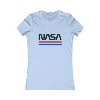 Sky-blue NASA women's t-shirt - retro style