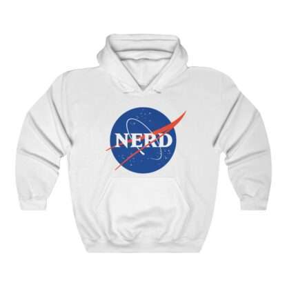 NASA "Nerd" unisex hoodie - white