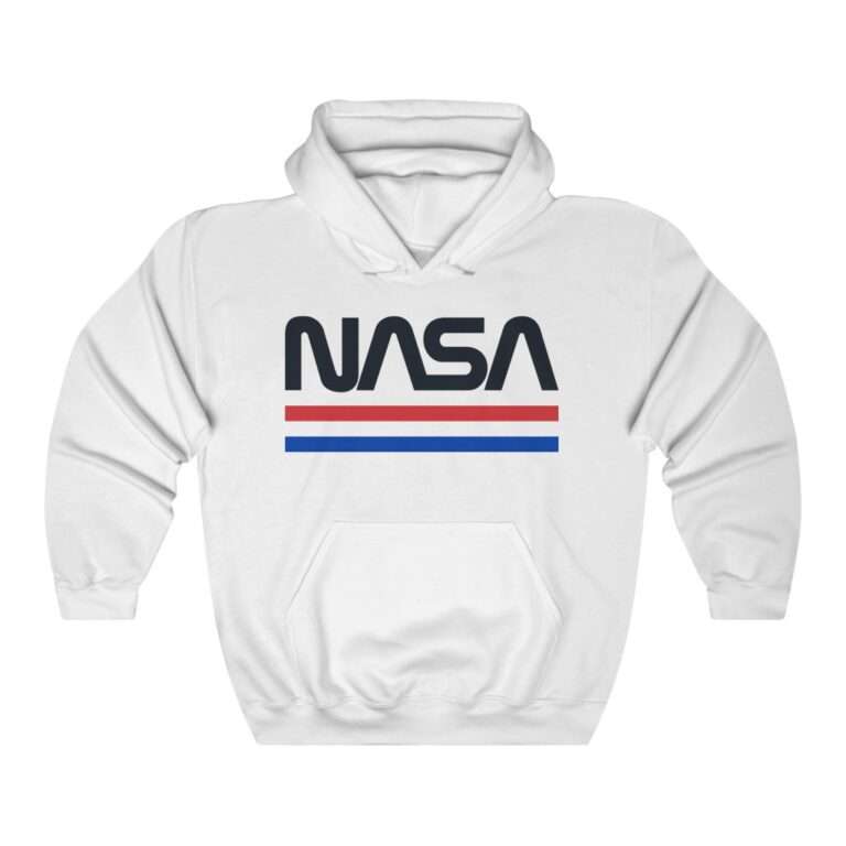 Retro style NASA unisex sweatshirt - white