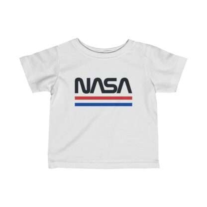 White NASA baby t-shirt - retro edition