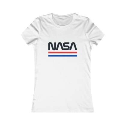 White NASA women's t-shirt - retro style