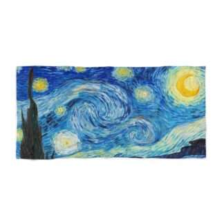 Bath and beach towel featuring "The Starry Night" by Vincent van Gogh