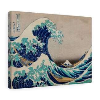 Canvas print of "The Great Wave off Kanagawa" by Katsushika Hokusai (1829)