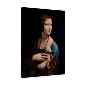 Canvas print of the "Lady with and Ermine" by Leonardo da Vinci (1491)