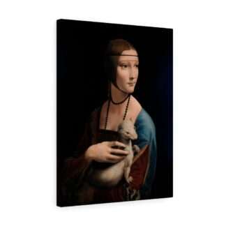 Canvas print of the "Lady with and Ermine" by Leonardo da Vinci (1491)