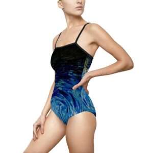 Vincent van Gogh "The Starry Night" Crop Swimsuit