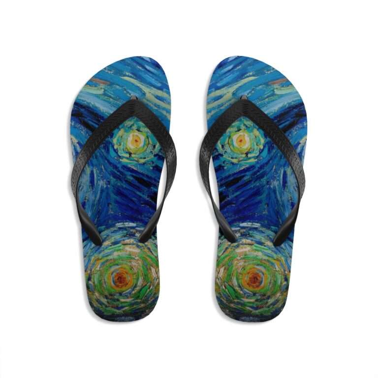 Vincent van Gogh "The Starry Night" Unisex Flip-Flops
