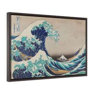Framed canvas print of "The Great Wave off Kanagawa" by Katsushika Hokusai (1829)
