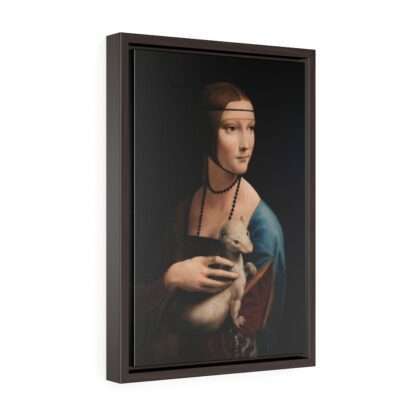 Framed canvas print of the "Lady with and Ermine" by Leonardo da Vinci (1491)