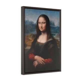 Framed canvas print of a recolored version of "Mona Lisa" by Leonardo da Vinci (1503)