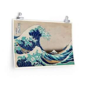 Poster print of "The Great Wave off Kanagawa" by Katsushika Hokusai (1829)