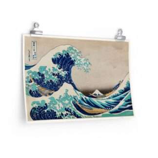 Poster print of "The Great Wave off Kanagawa" by Katsushika Hokusai (1829)