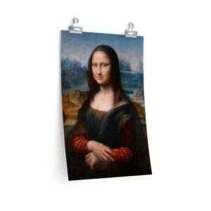 Gallery print of a recolored version of "Mona Lisa" by Leonardo da Vinci (1503)