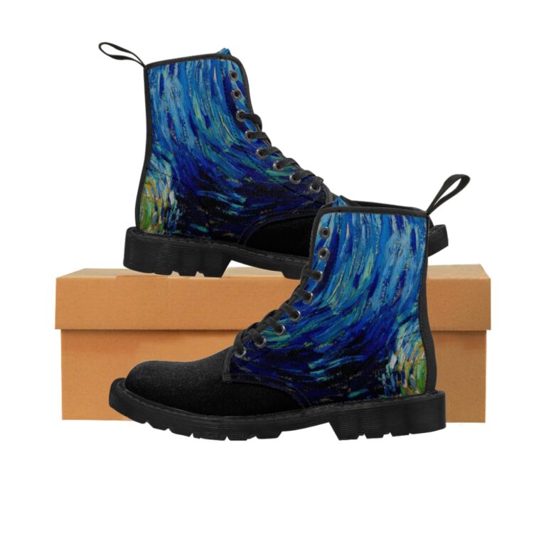 Vincent van Gogh "The Starry Night" Men's Marten Boots