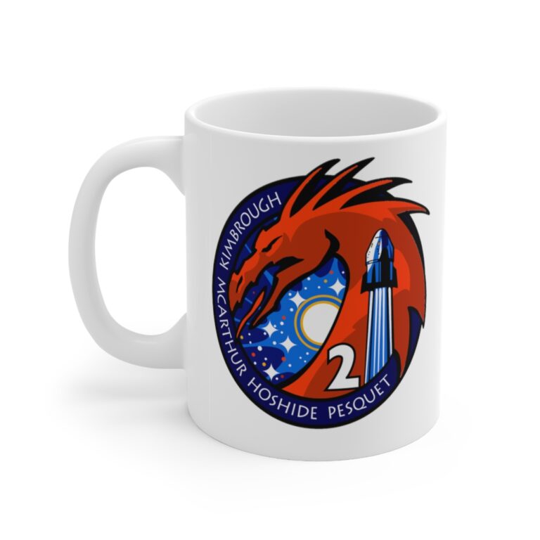 NASA Mug for "CREW-2" Mission ft. SpaceX Crew Dragon