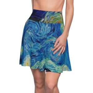 Vincent van Gogh "The Starry Night" Short Skater Skirt