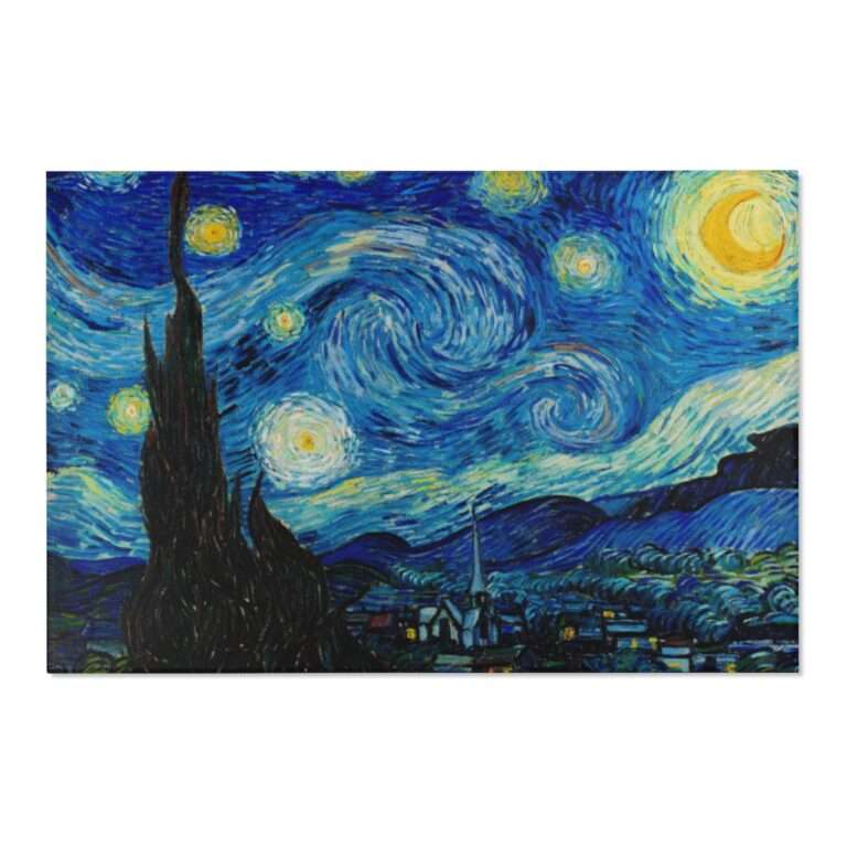 Polyester Area Rug ft. "The Starry Night" by Vincent van Gogh