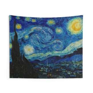 Wall tapestry of "The Starry Night" by Vincent van Gogh (1889)