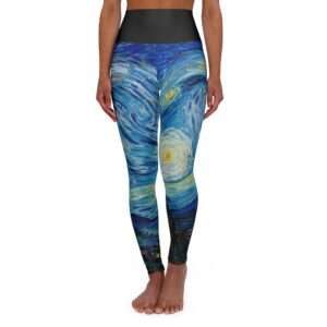 Vincent van Gogh "The Starry Night" High-Waisted Yoga Leggings