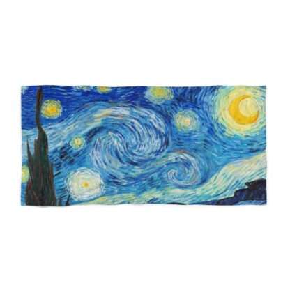 Bath and beach towel featuring "The Starry Night" by Vincent van Gogh