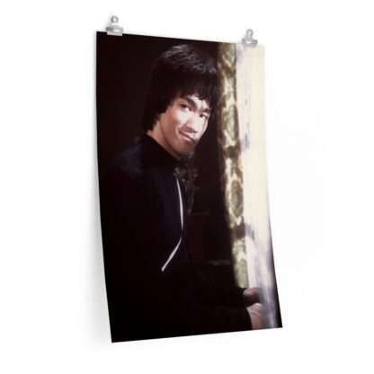 Poster print of Bruce Lee smirking by the window