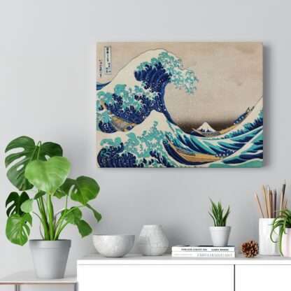 Canvas print of "The Great Wave off Kanagawa" by Katsushika Hokusai (1829)