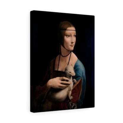 Canvas print of the "Lady with and Ermine" by Leonardo da Vinci (1491)