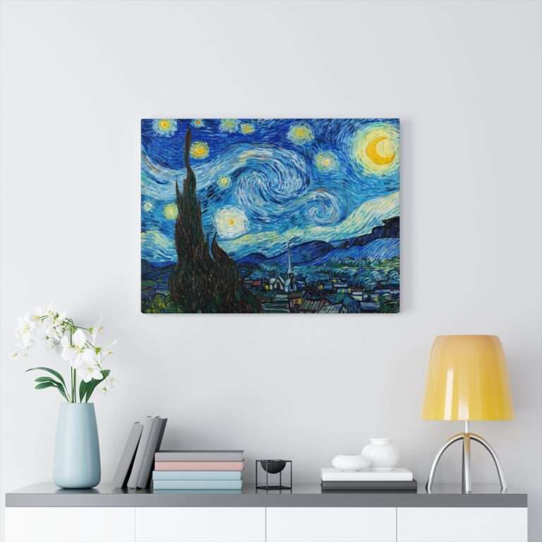 Canvas print of the "The Starry Night" by Vincent van Gogh (1889)