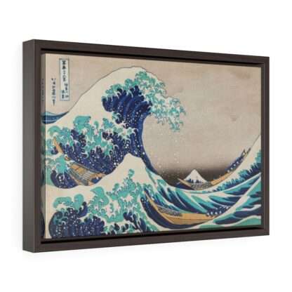 Framed canvas print of "The Great Wave off Kanagawa" by Katsushika Hokusai (1829)