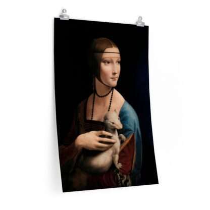 Gallery print of the "Lady with and Ermine" by Leonardo da Vinci (1491)