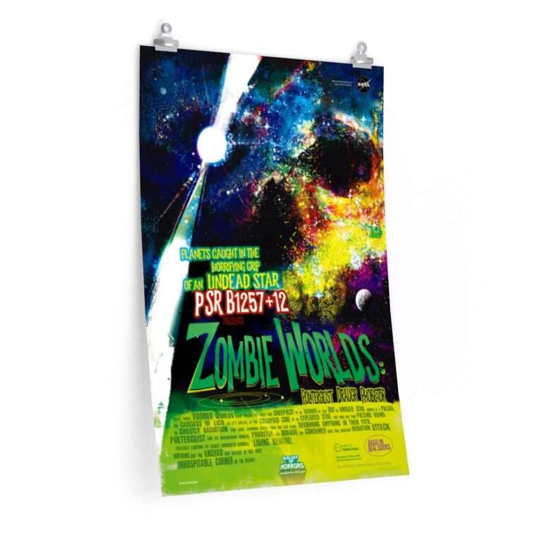 Zombie Worlds: Printed NASA horror poster