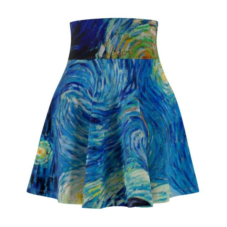 Vincent van Gogh "The Starry Night" Short Skater Skirt - Image 2