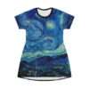 Vincent van Gogh "The Starry Night" T-Shirt Dress - Image 2