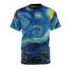 Vincent van Gogh "The Starry Night" Unisex Novelty T-Shirt - Image 2