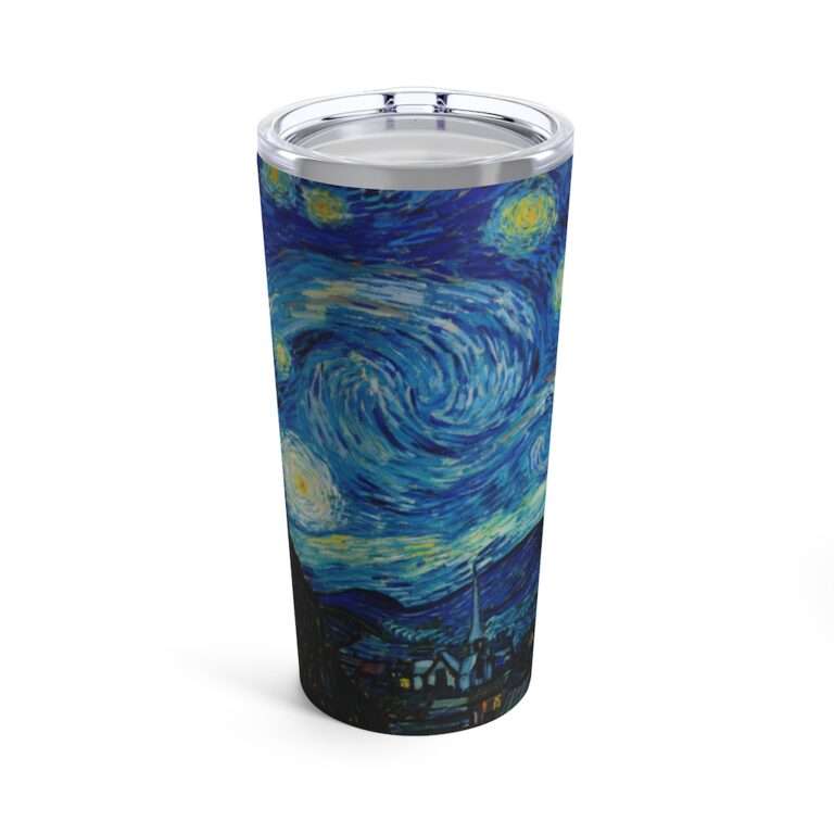 20oz Tumbler ft. "The Starry Night" by Vincent van Gogh - Image 2