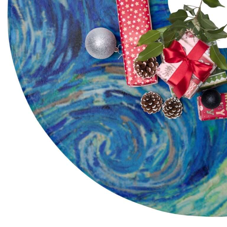 Christmas Tree Skirt ft. "The Starry Night" by Vincent van Gogh - Image 2