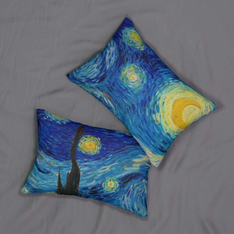 Lumbar Pillow ft. "The Starry Night" by Vincent van Gogh - Image 4