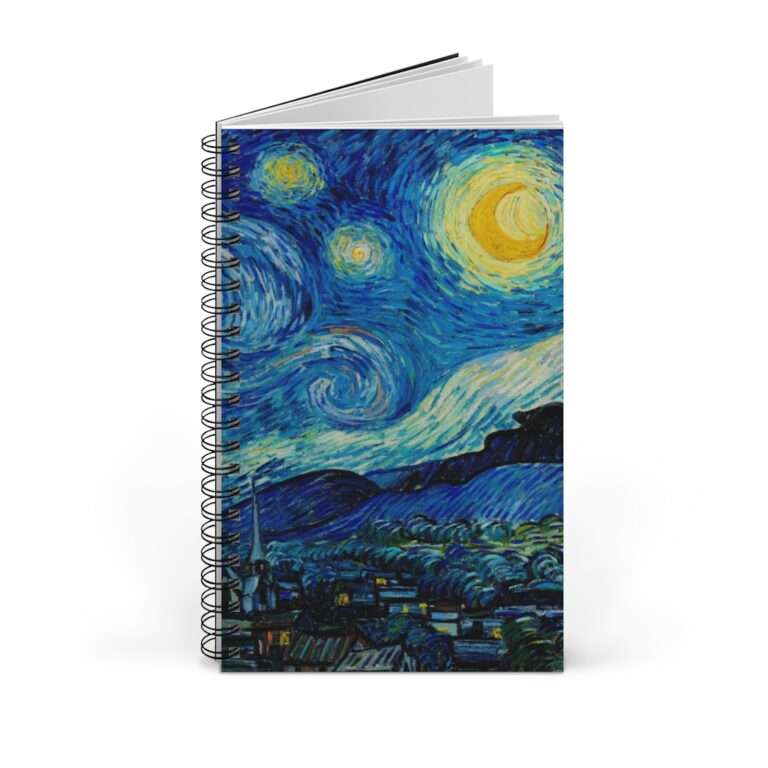 Spiral Notebook Journal ft. "The Starry Night" by Vincent van Gogh - Image 2