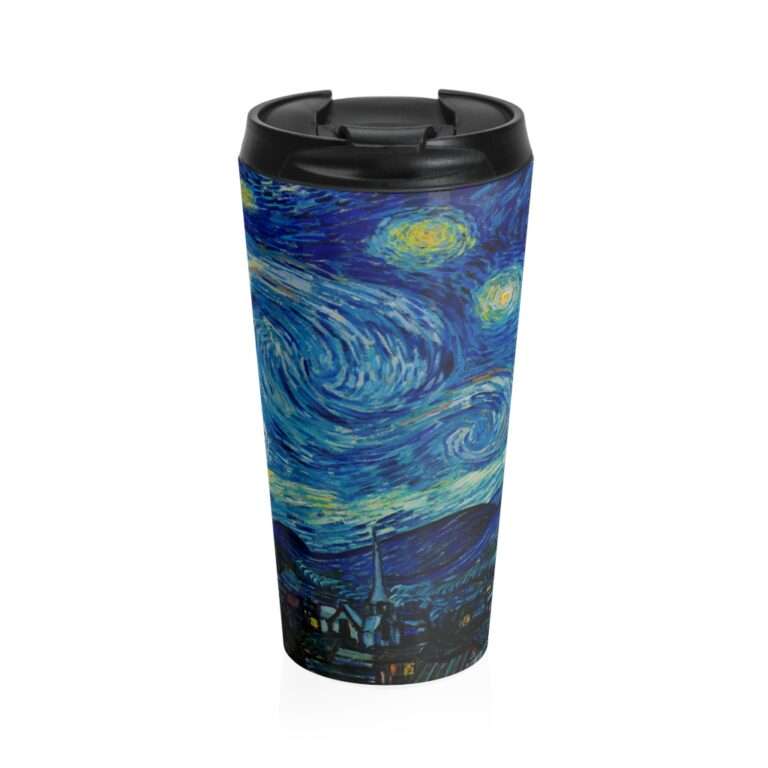 Travel Mug ft. "The Starry Night" by Vincent van Gogh - Image 2