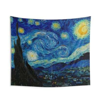 Wall tapestry of "The Starry Night" by Vincent van Gogh (1889)