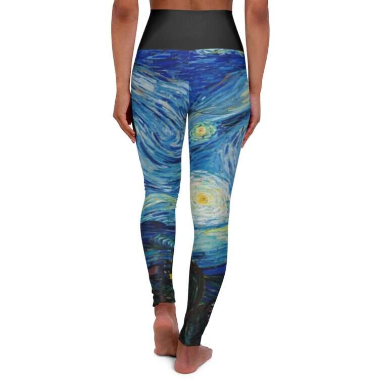 Vincent van Gogh "The Starry Night" High-Waisted Yoga Leggings - Image 2