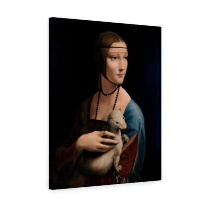 Canvas print of the "Lady with and Ermine" by Leonardo da Vinci (1491)