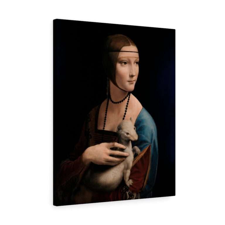 Canvas print of the "Lady with and Ermine" by Leonardo da Vinci (1491)