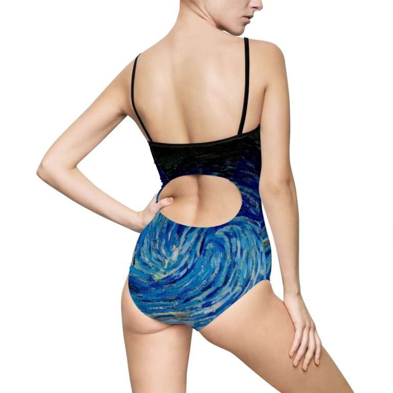 Vincent van Gogh "The Starry Night" Crop Swimsuit - Image 3