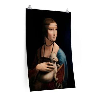 Gallery print of the "Lady with and Ermine" by Leonardo da Vinci (1491)